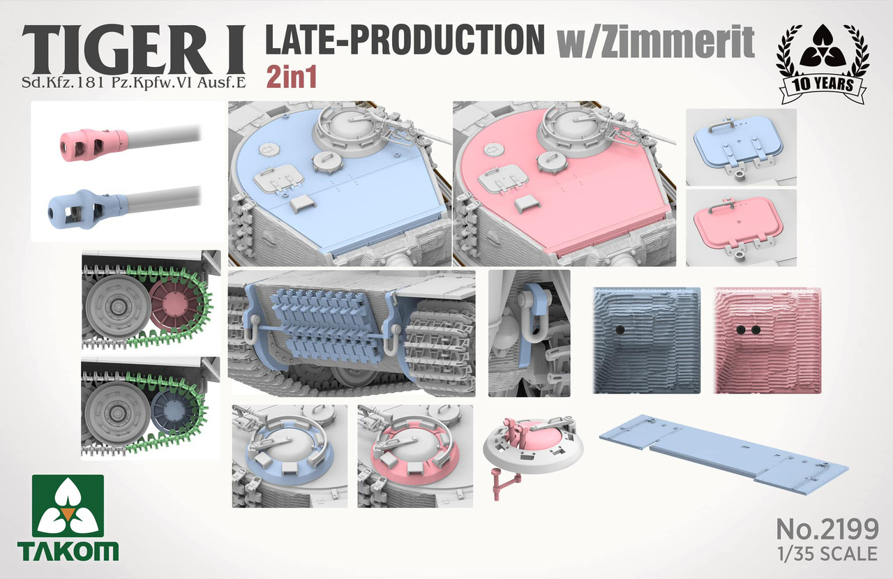 1/35 Tiger I Late-Production w/Zimmerit Sd.Kfz.181 Pz.Kpfw.VI Ausf