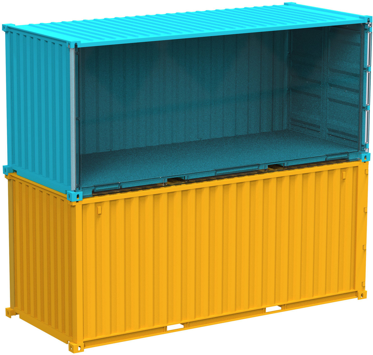1/24 20ft Container (Yellow) - FUJ066523