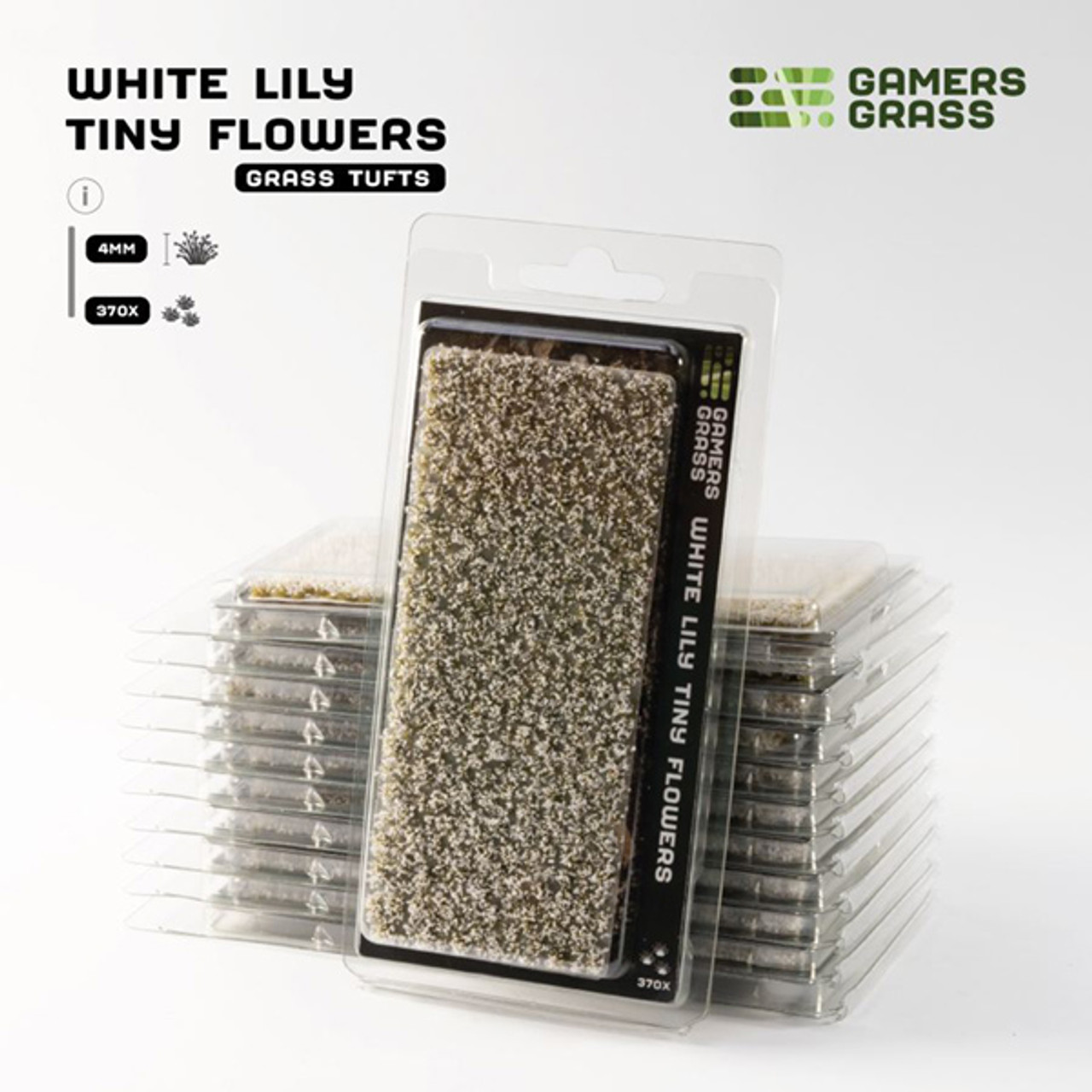 GGRFSWL - Grass Tufts: Flowers- White Lily Tiny Flowers