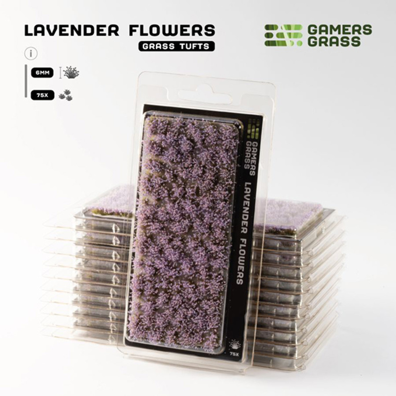 GGRFSLAV - Grass Tufts: Flowers- Lavender Flowers
