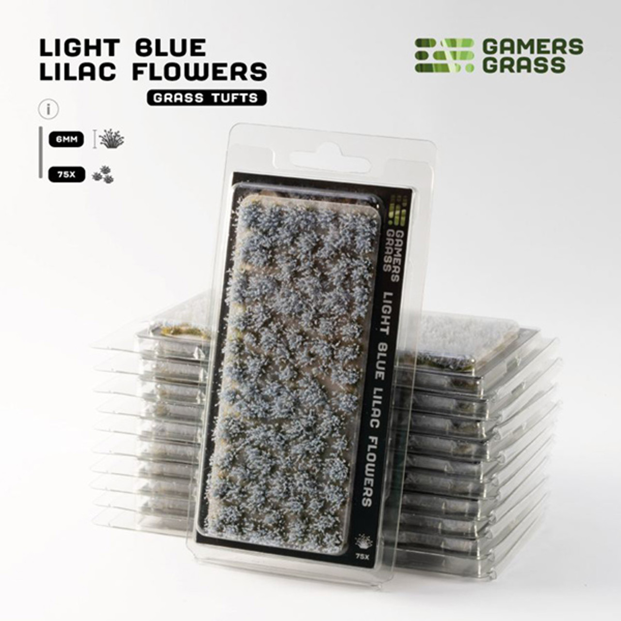 GGRFSLBL - Grass Tufts: Flowers- Light Blue Lilac Flowers