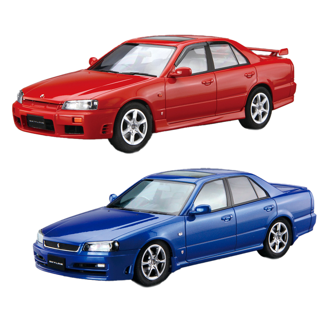 1/24 NISSAN ER34 SKYLINE 25GT-X TURBO '98 / 25GT TURBO '01