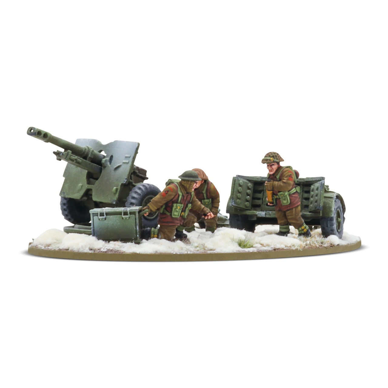 Bolt Action: British - 25 Pdr Light Howitzer with Infantry (Winter) Crew