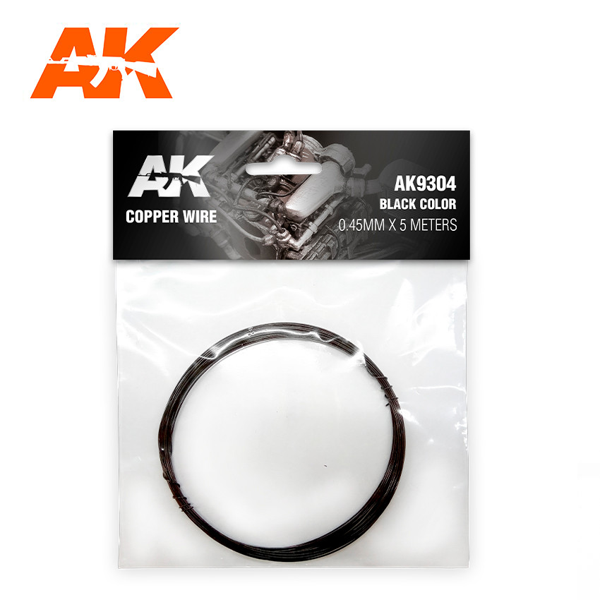 AK9304 - Copper Wire 0.45mm X 5 Meters Black Color