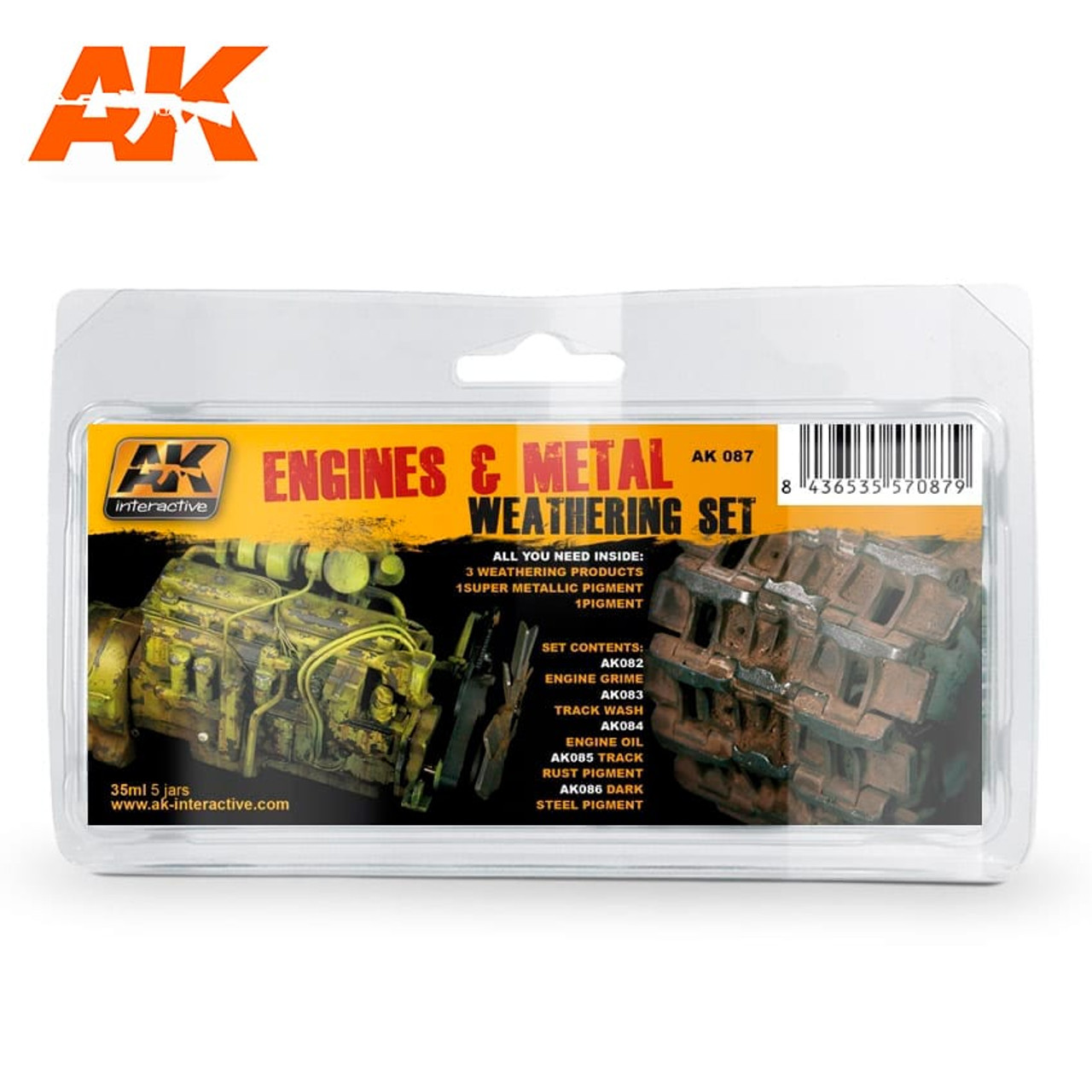 AK087 - Engines And Metal Weathering Set