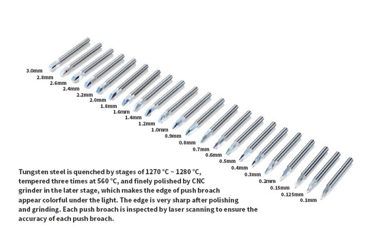 2.2MM Tungsten Steel Push Broach Chisel