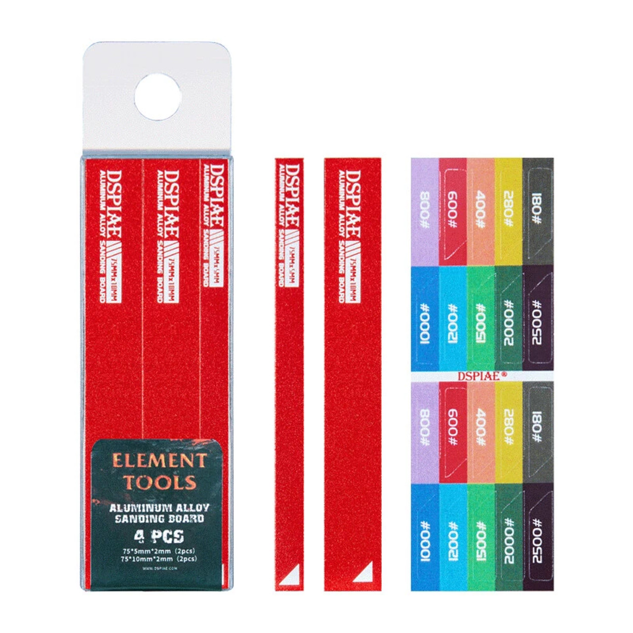 Aluminum Alloy Sanding Board (Red) 4pcs