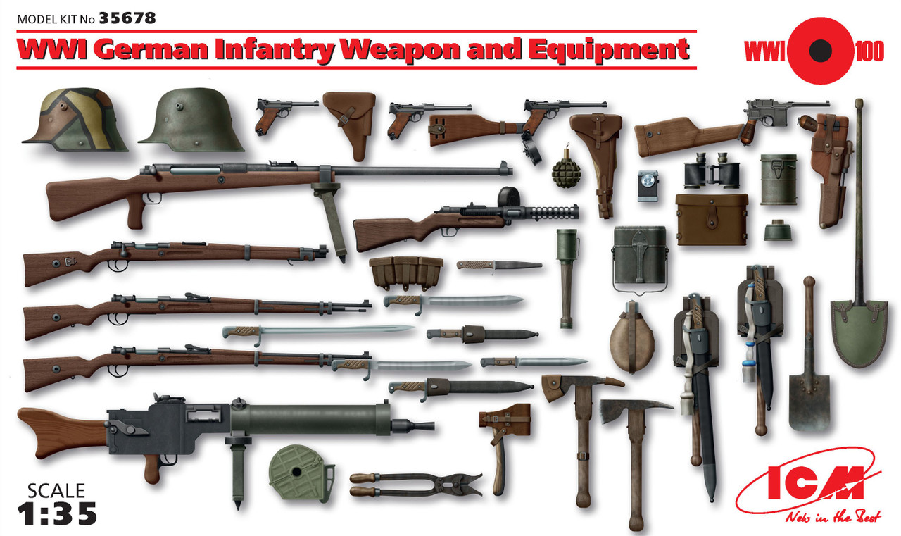 1/35 WWI German Infantry Weapon and Equipment - ICM35678