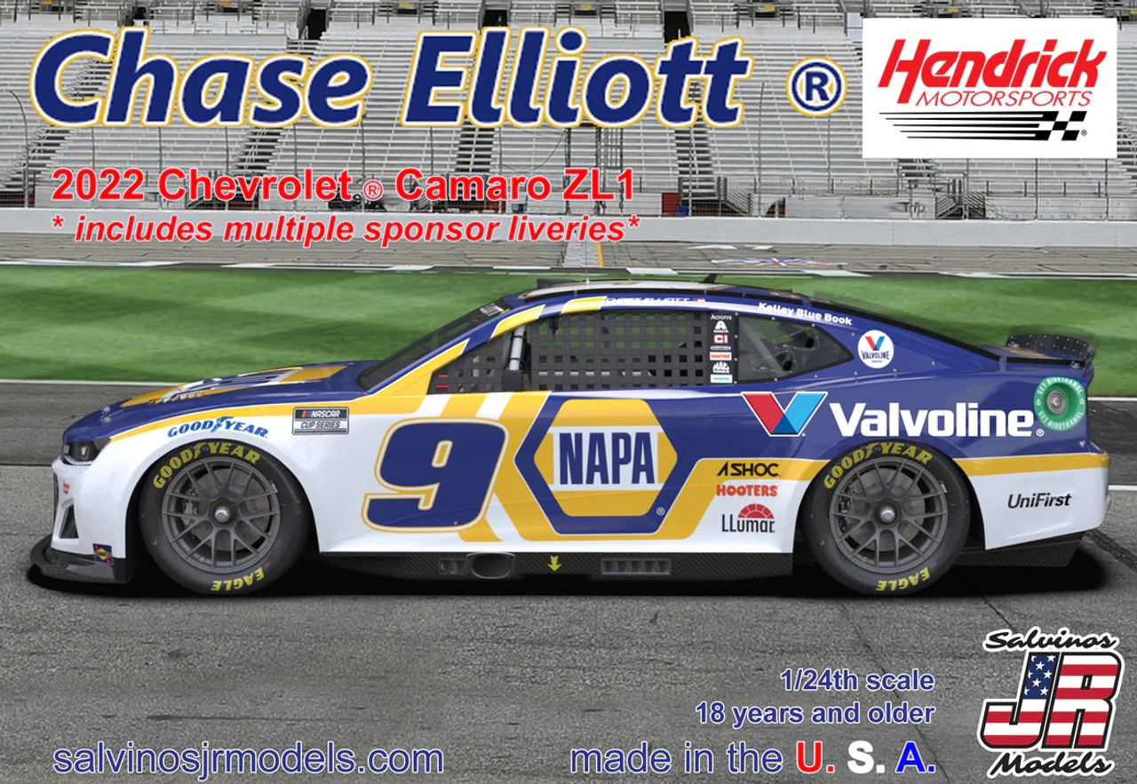 1/24 Scale Hendrick Motorsports Chase Elliott 2022 Camaro-Multiple Liveries 1/24 Scale Hendrick Motorsports Chase Elliott 2022 Camaro-Multiple Liveries