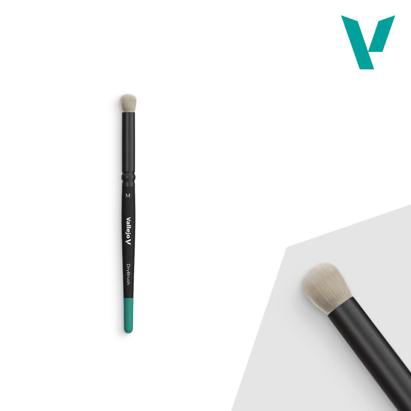 VAL B07002 Brush: Vallejo Drybrush - Natural Hair Medium