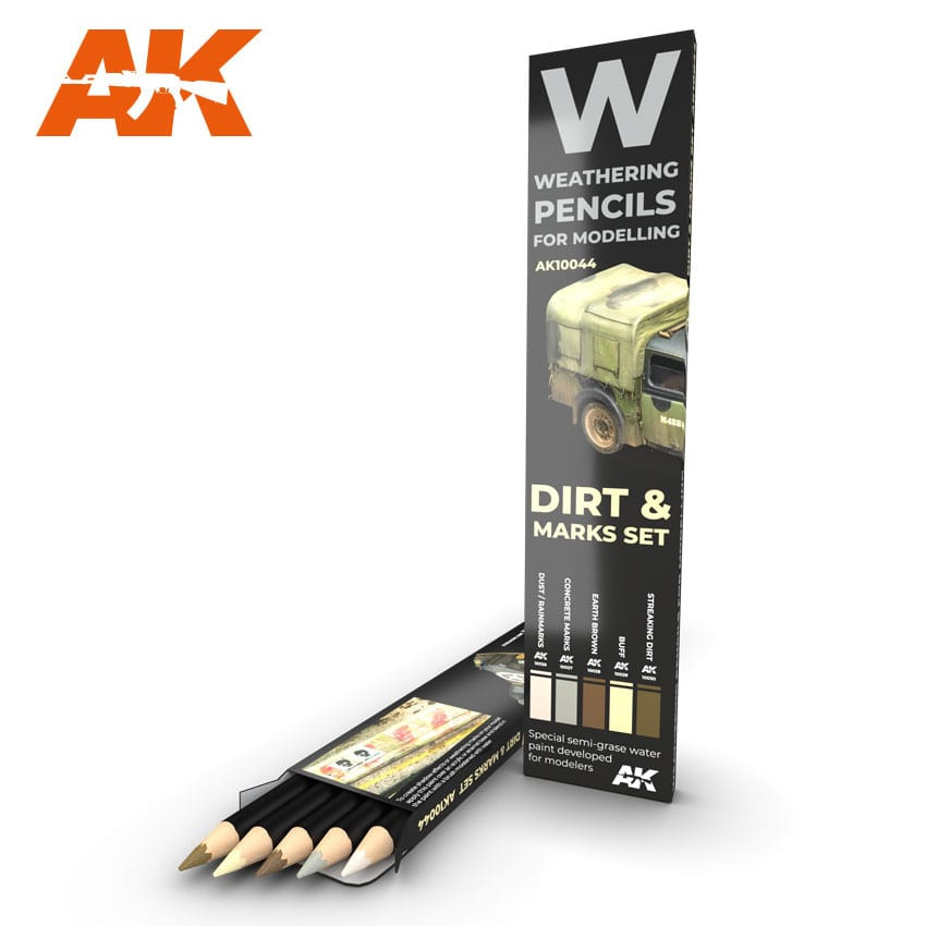 AK10044 - Weathering Pencil Set - Splashes, Dirt and Stains