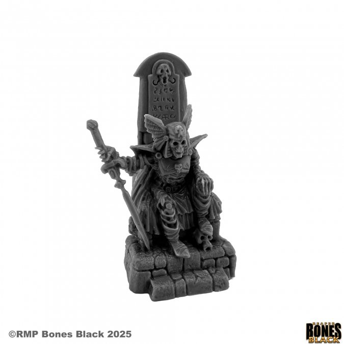 44230 - Bones Black: Dragoth the Defiler Undead Skeleton on Throne