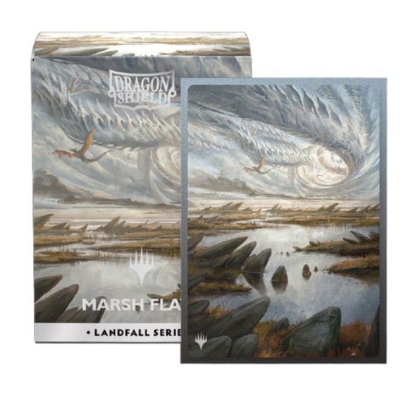 Dragon Shields: (100) Matte Dual Art - Magic the Gathering - Landfall Series - Marsh Flats