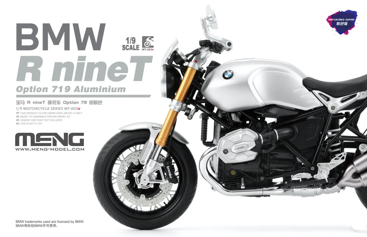 1/9 BMW R nineT Motorcycle Option 719 Aluminum [Pre-Colored Edition]