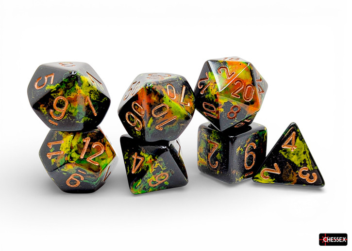 [PREORDER] 24405 - Brush Polyhedral Deep Forest/gold 7-Die Set