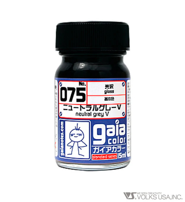 Gaia Base Color 075 Gloss Neutral Grey V - 15ml