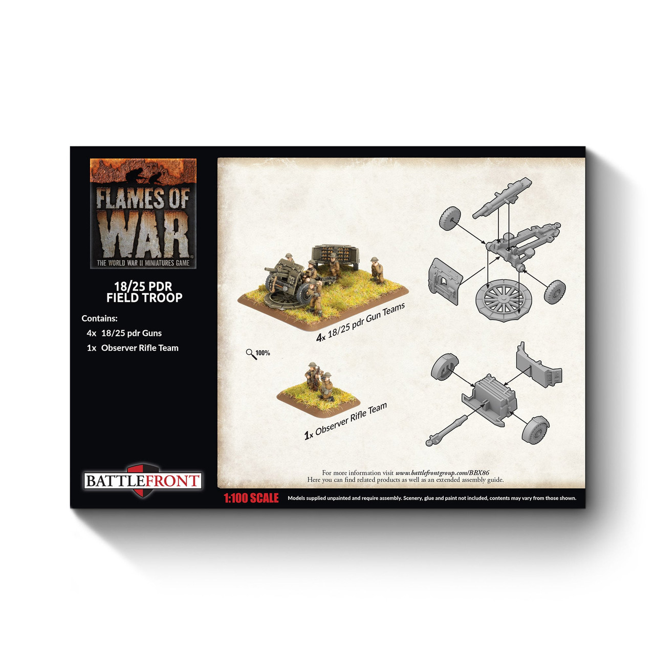 [PREORDER] 15mm 18/25pdr Gun Battery - BBX86
