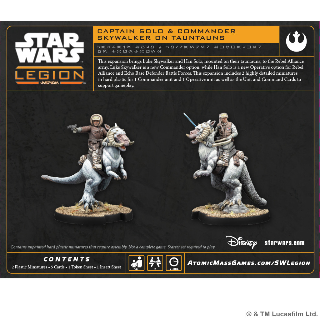 [PREORDER] SWQ41 - Star Wars Legion: Captain Solo & Commander Skywalker on Tauntauns