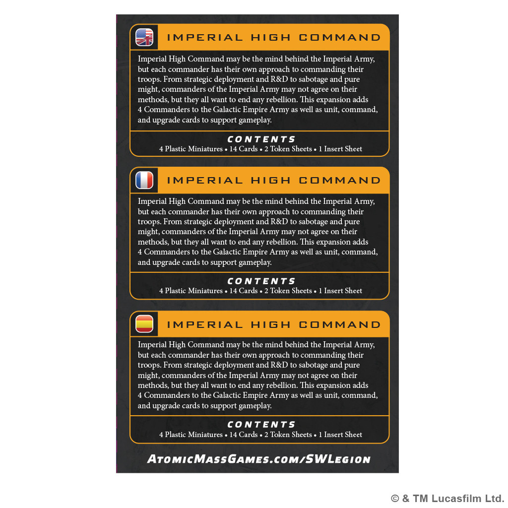 [PREORDER] SWQ42 - Star Wars Legion: Imperial High Command