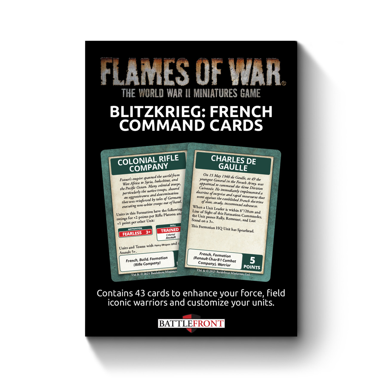 Blitzkrieg French Command Cards - Limited Edition- FW281FC
