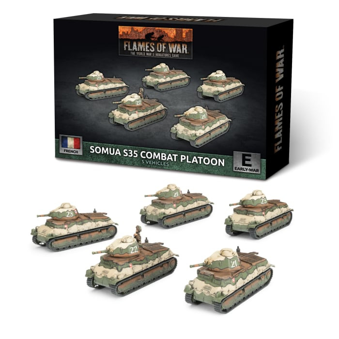 15mm Somua S35 Tank Platoon - FRX10