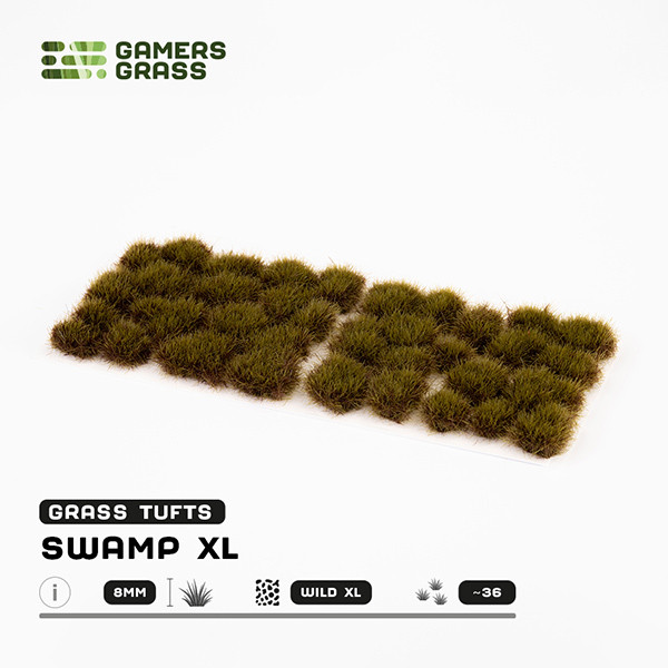 GGR8SW - Grass Tufts:  Swamp XL 8mm - Wild XL