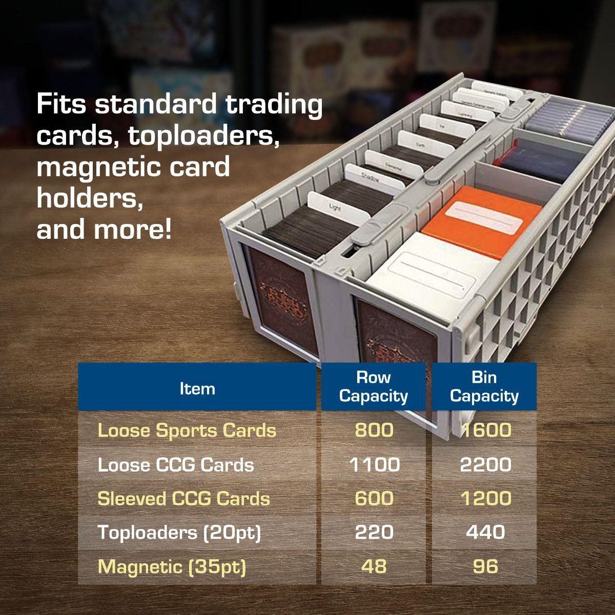 Collectible Card Bin - 1600 - Gray