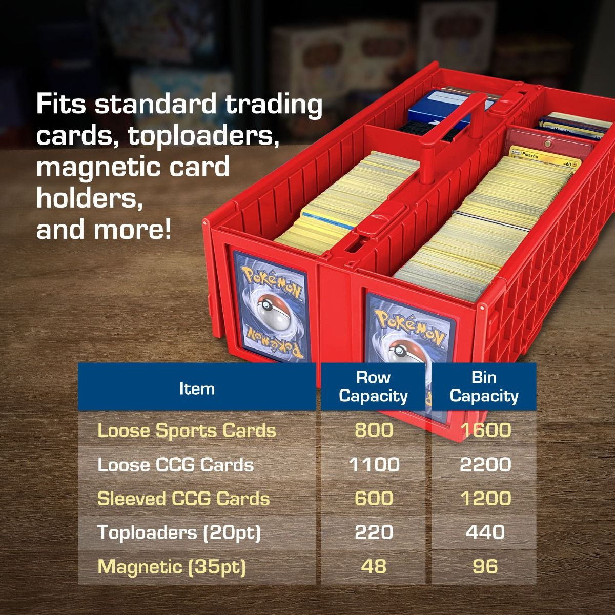 Collectible Card Bin - 1600 - Red