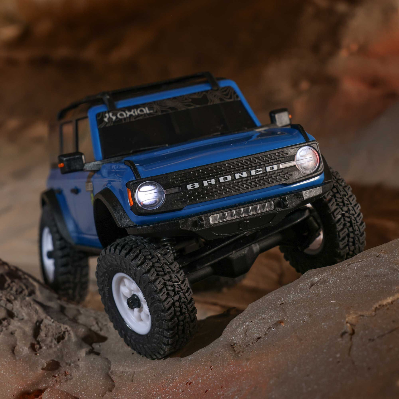 1/30 SCX30 Ford Bronco 4X4 RTR Brushed Rock Crawler, Blue