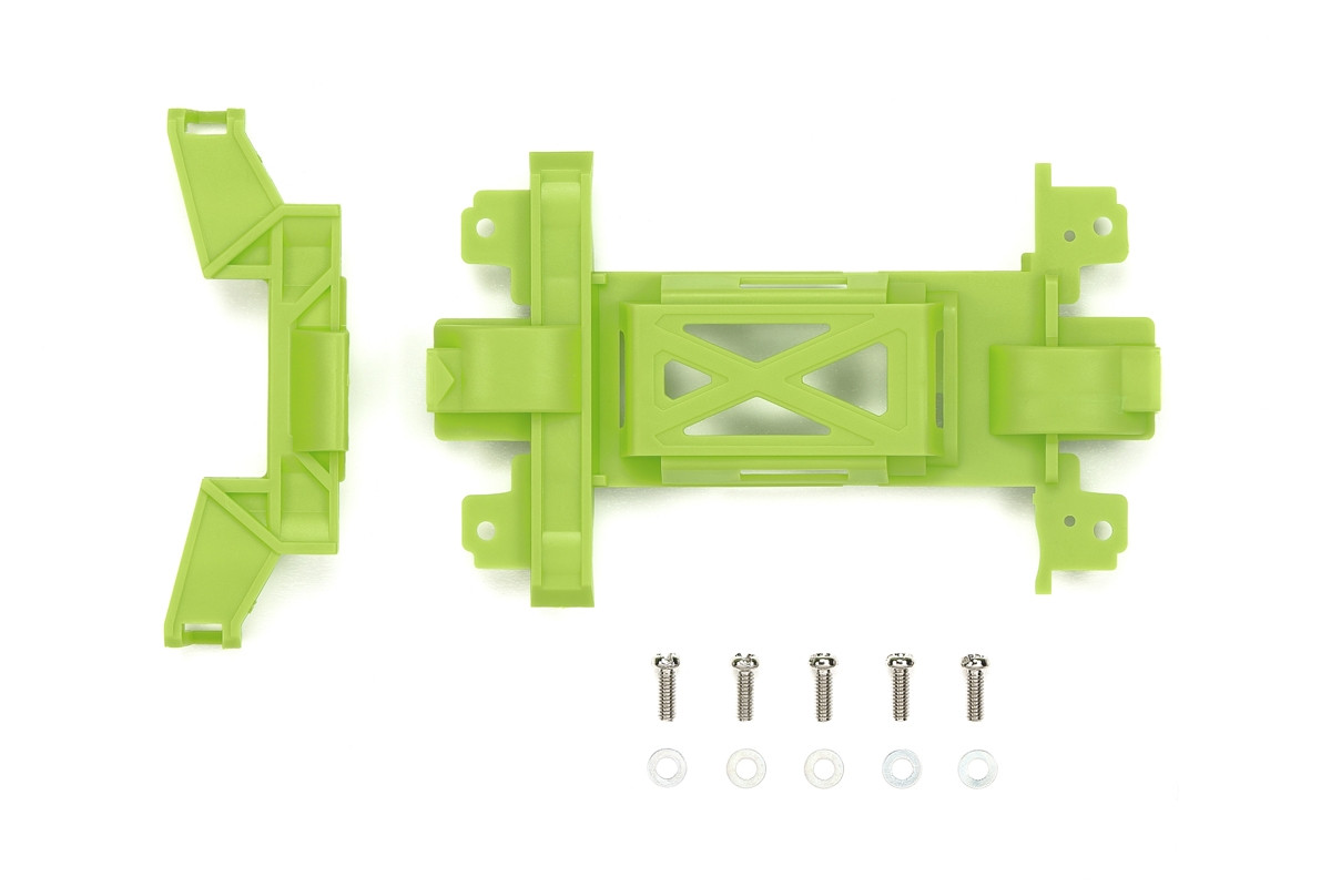 小物 MS JR Reinforced Gear Cover MS Chassis Yellow/Green - Brookhurst Hobbies