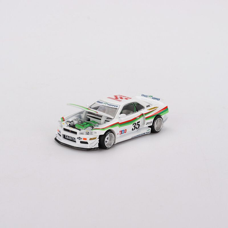 1/64 Kaido GT Nissan Skyline GT-R (R34) Tamiya X Kaido House “The Grasshopper” Diecast Model