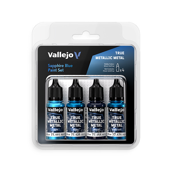 VAL77256 True Metallic Metal Set: Sapphire Blue (4 Color Set)