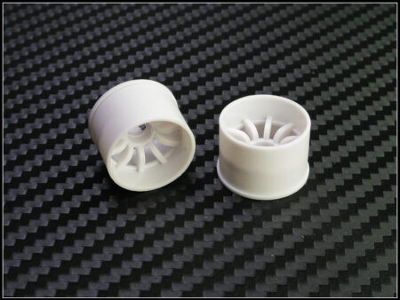 Mini-Z 2WD Machine Cut 10 Spoke Rear Wheel R1 White