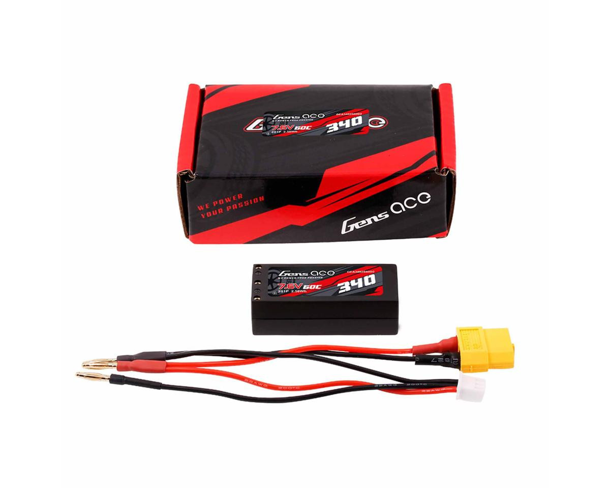 2S 60C Hardcase Shorty LiHV Battery (7.6V/340mAh) w/2mm Bullets