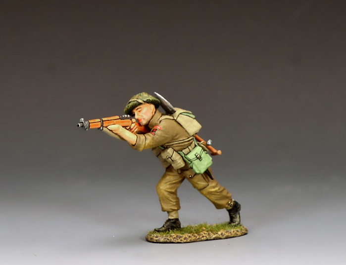 KACDD414 - Gold Beach Running, Firing Rifleman