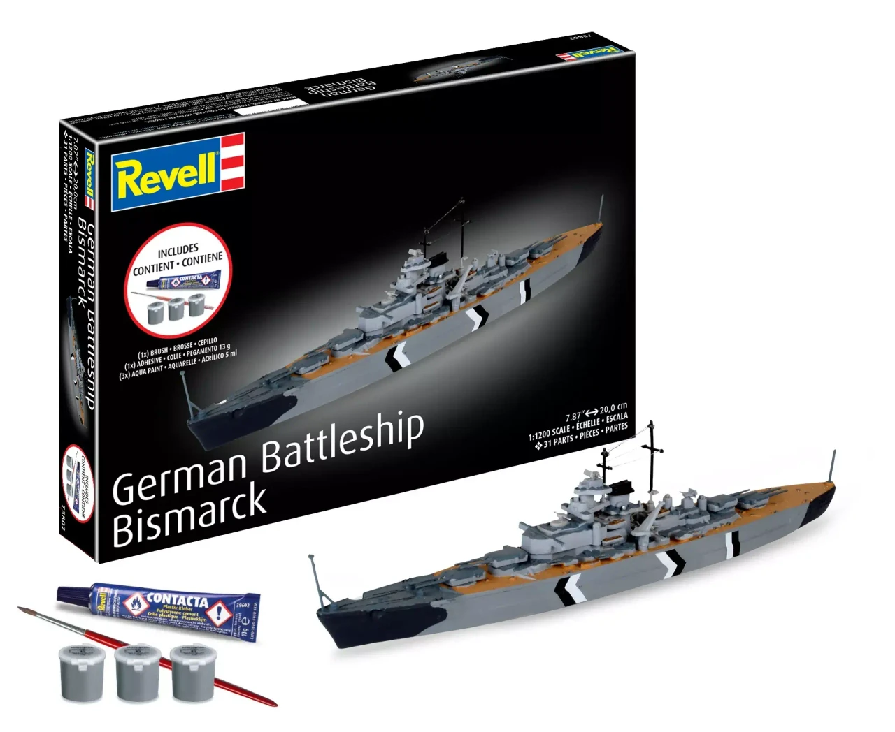 1/1200 Starter Kit German Battleship Bismarck