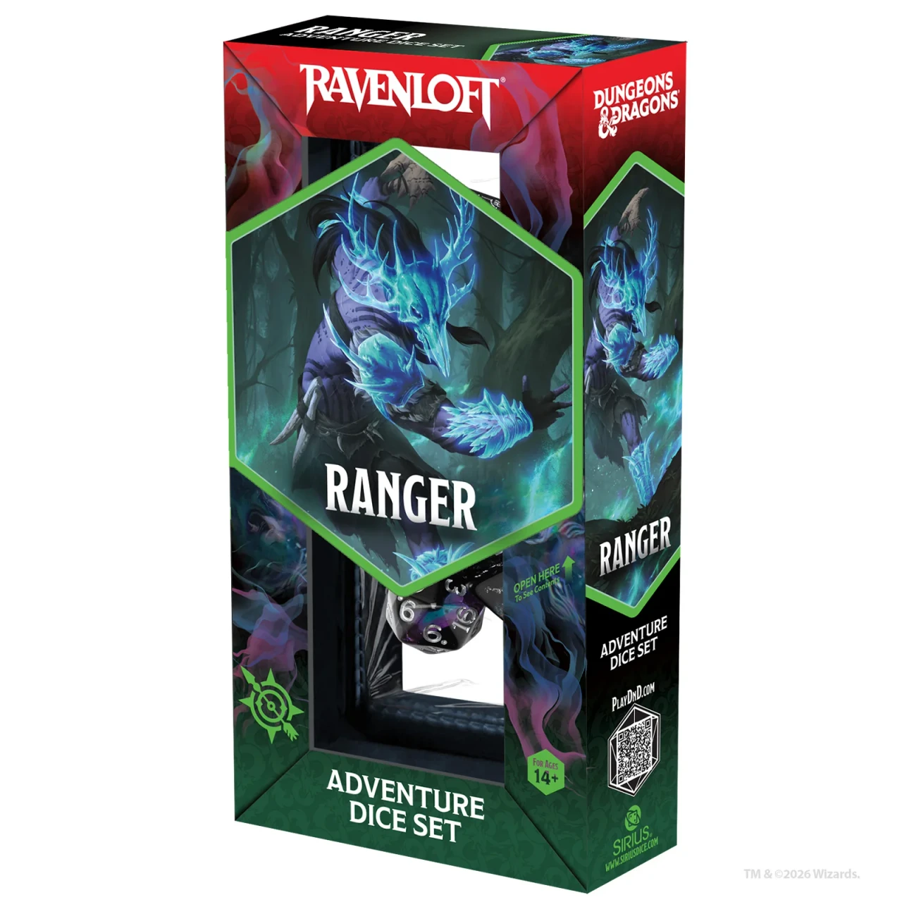 DND ADVENTURE DICE – RANGER: BLACK, BLUE