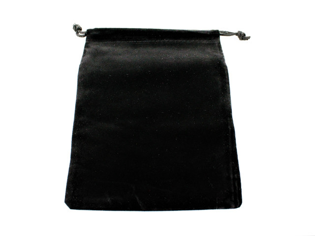 02398 - Dice Bag Suedecloth (L) Black 5" x 7 1/2"