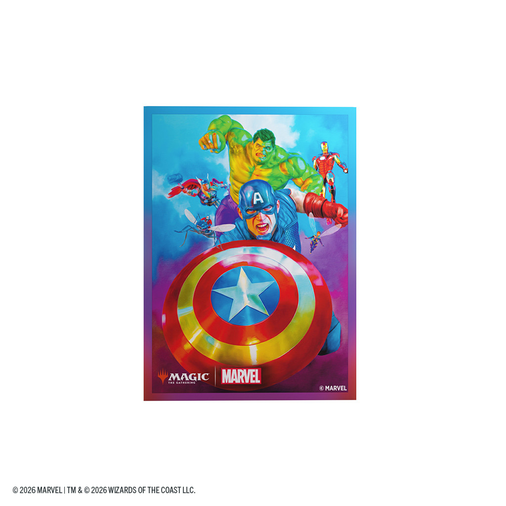 Magic: The Gathering | Marvel Super Heroes Premium Art Sleeves - Captain America, Team Leader