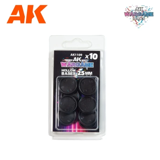AK1109 - Plastic Wargame Bases. Hollow Base 25mm (10)