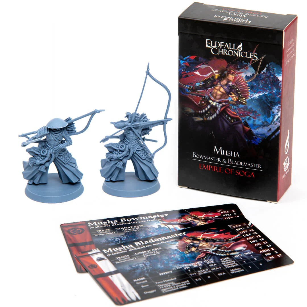 ELDFALL CHRONICLES SKIRMISH WARGAME: EMPIRE OF SOGA - MUSHA (BLADEMASTER/BOWMASTER)
