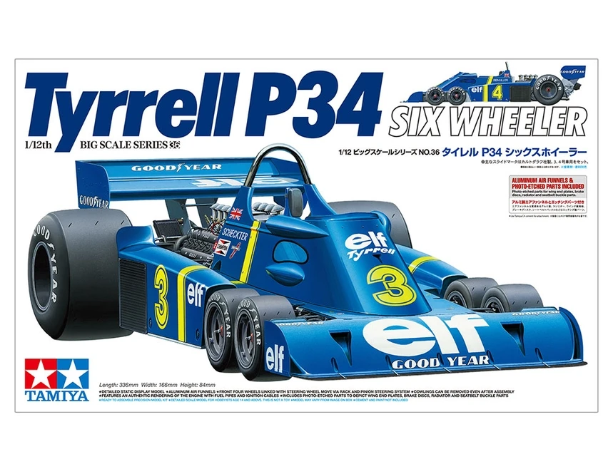 [PREORDER] 1/12 Tyrrell P34 Six-Wheeler (w/Photo-Etched Parts) - TAM12036