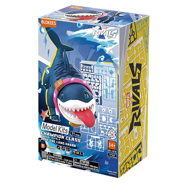 Marvel Blokees: 5.3-inch Champion Class Model Kit- Marvel Rivals- Jeff the Land Shark