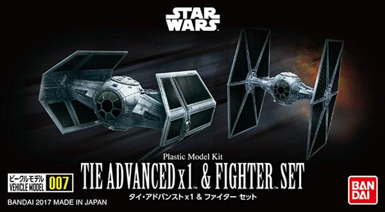 STAR WARS: VEHICLE MODEL 007 TIE ADVANCED x 1 & FIGHTER SET