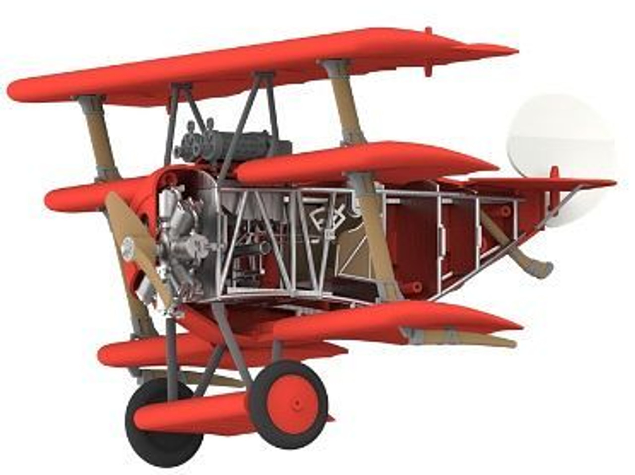 SUYSK001 Fokker Dr.I & Red Baron Cartoon Model