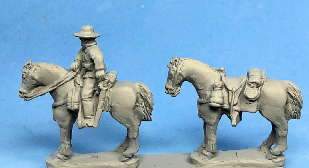 PIG020185 - Confederate Cavalry Horse Holders (2) and Horses (4)