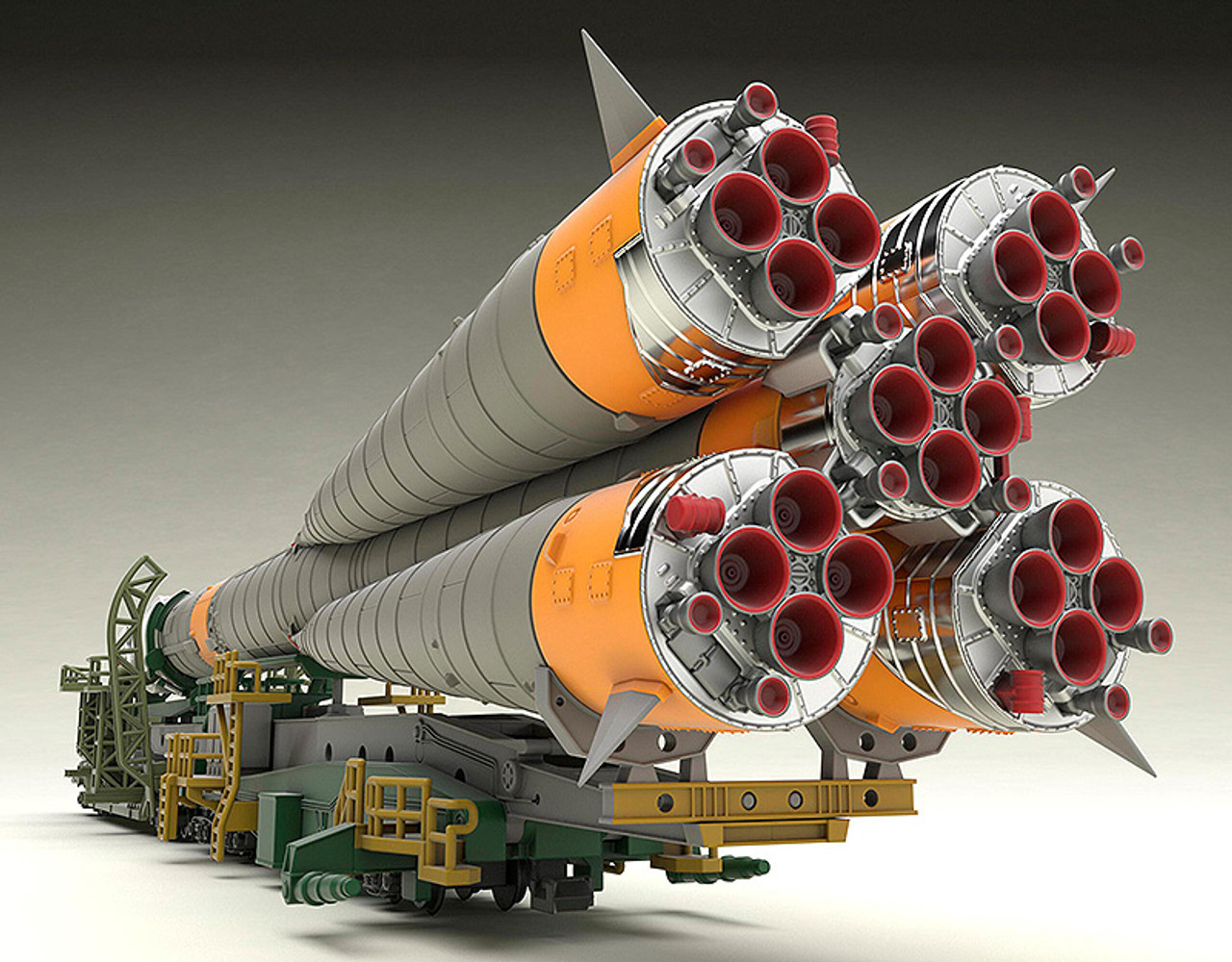 1/150 Plastic Model Soyuz Rocket & Transport Train - MODEROID