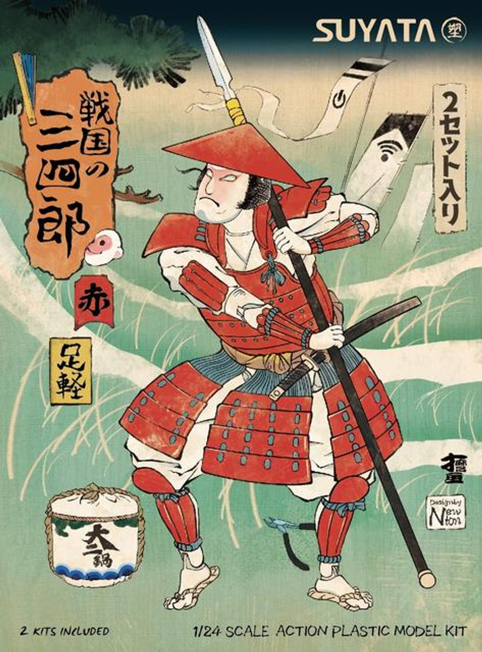 1/24 SANNSHIROU FROM THE SENGOKU-ASHIGARU WITH RED ARMOR