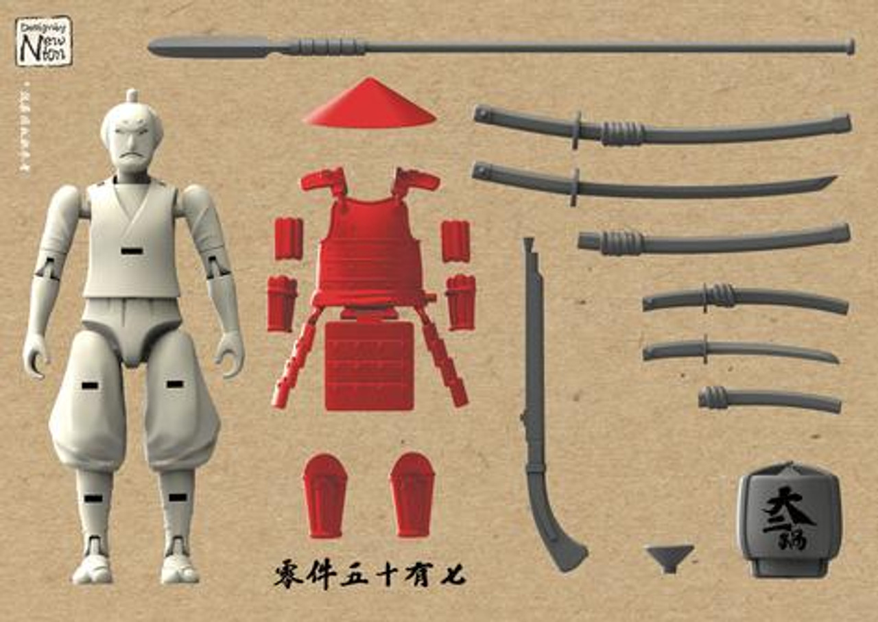 1/24 SANNSHIROU FROM THE SENGOKU-ASHIGARU WITH RED ARMOR