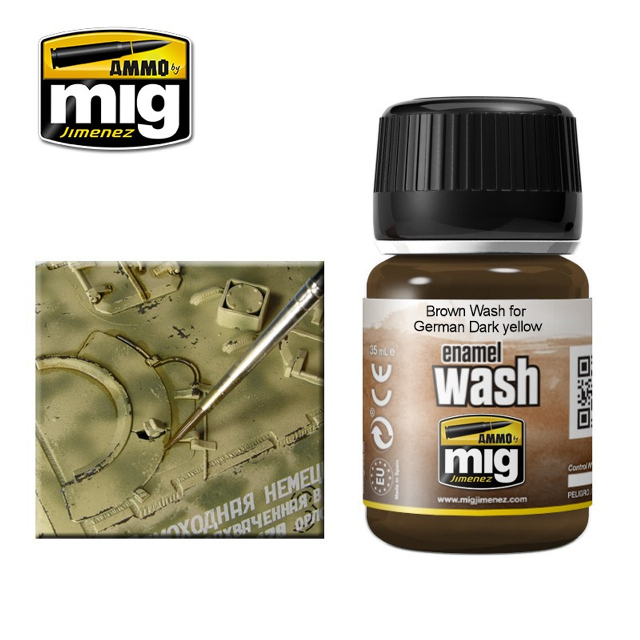 AMIG1000 BROWN WASH FOR GERMAN DARK YELLOW